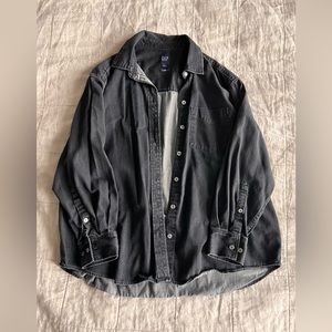 GAP Black Denim Wash Well “Big Shirt”